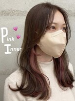 フォンズ(FONS)&nbsp;学割表参道ピンクイヤリングカラー＊インナーカラーピンクカラー