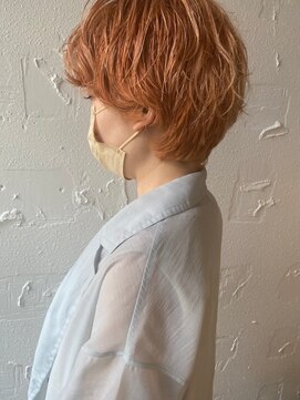 ティー(t .) くせ毛風ショート♪オレンジ