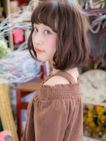 カバーヘア イヴ 戸頭店(COVER HAIR EVE)&nbsp;オン眉ローライトゆるふわくせ毛風大人ボブc5戸頭20代30代40代