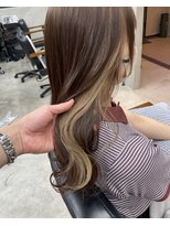 イキプラスディードットログ 大和八木駅前店(ikii+D.Log) インナーカラー イヤリングカラー イエローベージュ 大和八木