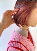 Emma  ecole インナーカラーピンク/ミニボブ/オン眉　by高橋実央