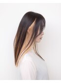インナーカラー#ミディアムレイヤー#ケアブリーチ#ダブルカラー