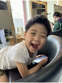 ジェットモヒカン　子供カット　短髪カット　メンズカット　
