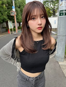 ガーデン 渋谷(GARDEN) くびレイヤー前髪ありイメチェンアンブレラカラーこなれミディ