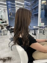 ブラウン(Brown)&nbsp;ハイライトカラー/白髪ぼかし/イメチェン/美髪/藤沢美容室