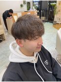 メンズショートヘアツーブロックマッシュ