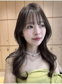 レイヤーカットブルーブラックチェリーブラウンharuhi