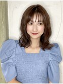 20代30代ワンホンくびれコテ巻き風リバースカール韓国風パーマ