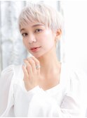 武蔵小杉/髪質改善/ホワイトグレージュ☆丸みマッシュショートd