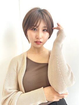 ハピネス 王寺店(Happiness) ベージュカラー小顔大人ショート　奈良王寺　20代30代40代50代