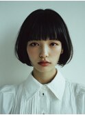 外ハネボブ似合わせカットブリーチなしブルーカラー/三鷹/吉祥寺