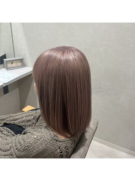 ナンバー 大分中央町店(N°) 透明感【ピンクミルクティー】のつやさら【ボブ】