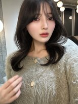 シーシンジュク 新宿南口(Sea shinjuku)&nbsp;オリーブグレー×小顔[ココアベージュ/黒髪/くらげヘアー]