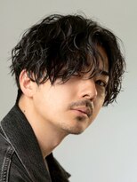 ルーシー 名古屋栄(LUCEY)&nbsp;センターパートニュアンスパーマフェザーパーマ波巻きパーマ