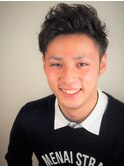 ツーブロ立ち上げショート