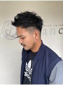 アップバング★メンズショート★外国人風★石川