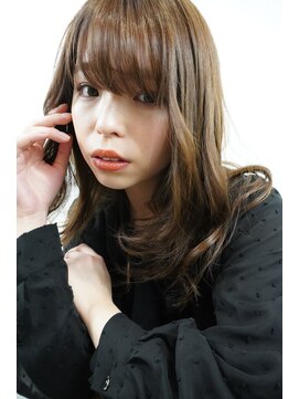 クオーター(QUARTER) モテ髪毛先パーマウォーターフォールブラウニーオレンジュ