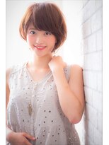 ソア 武蔵小杉(SOAR)&nbsp;かきあげマロンベージュストカールくびれヘア黒髪Ａラインボブ