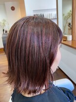 オートクチュールランコントレ 桂店(Haute Couture Rencontrer)&nbsp;ぶつ切りボブ/暖色系カラー/冬カラー/シークレットハイライト