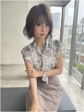 ヘアサロンエムフィス 池袋東口(HAIR SALON M Fe's) ダークブラウン☆ゆるふわボブ