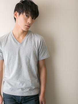 ハンサム クラシック 越谷店(Classic) プラスパーマでアッシュブラックセクシー男子！A