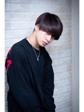 ヘアーアートシフォン 川口東口店(hair art chiffon) ハイライト波巻きツーブロックマッシュセンターパート