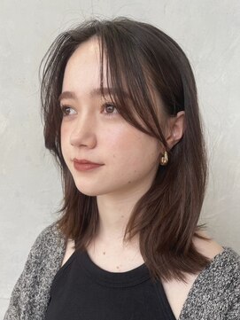 ノイ(noi) 顔周りレイヤーカットくびれヘアミルクティーベージュカラー