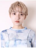 似合わせカットイメチェンハイトーンハッシュカットショート0105