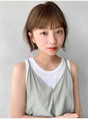 デザインカラーレイヤーカットウェットヘア夏オリーブベージュ 