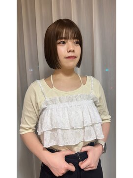 エミュ 中央駅店(eMu) パツッとボブ×やわらかbrown