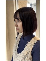 ジェリカヘアー サンフラワー通り(Jlica hair)&nbsp;ナチュラルボブ×丸みボブ×ボルドーカラー