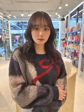 シーム 天神大名店(SEAM) グレージュ×顔まわりレイヤー