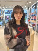 グレージュ×顔まわりレイヤー