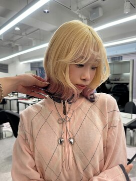 ペレ 渋谷(PELE) ミディアムヘア/デザインカラー/フェイスフレーミング/渋谷