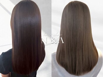 ヘアショップエヌアンドエー 久喜 栗橋店(hairshop N&A)の写真/《自然な仕上がり♪髪質改善縮毛矯正》うねり・くせ毛を解消してダメージレスで毎日まとまる艶髪ストレート