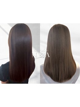 《自然な仕上がり♪髪質改善縮毛矯正》うねり・くせ毛を解消してダメージレスで毎日まとまる艶髪ストレート