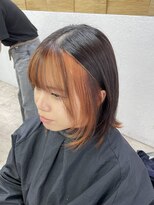 アジールヘア 所沢プロペ通り店(agir hair)&nbsp;フェイスフレーミング オレンジカラー