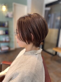 アドパルム(add palm)の写真/【薬院/大人女性♪】横顔に自信を。薬院の大人女性に贈る洗練ショート＆ボブ！髪質改善でまとまる艶髪へ◎