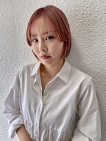 キジ(KIJI)&nbsp;レイヤーボブ/ボブレイヤー/ボブ/コーラルピンク/ハイトーン