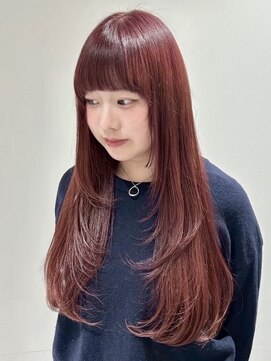 シーク 八王子(CHIC) ロングレイヤーカット×ブリーチオレンジブラウン【八王子】