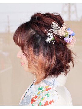 美容室 びゃんびゃん 社店 卒業式にお薦めのアレンジ