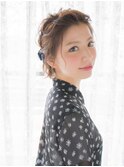 ☆月曜営業☆ojiko.レディーな【アップバング×ネイビーリボン】