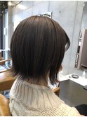 外ハネボブとナチュラルオリーブグレージュ