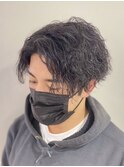 20代30代メンズツイストパーマ束感トラッドオシャレ感ショート
