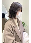 [Zina西通り]髪質改善/外ハネボブ/グレージュ/顔周りカット