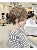 大人可愛いショート/丸みショート/ショートカット/20代30代/