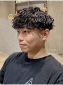 波巻きパーマ