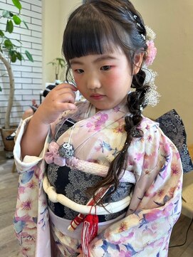 シフト(SHEEFT) 七五三お祝い 和装 カワイイセット 編み下ろし姫カット風