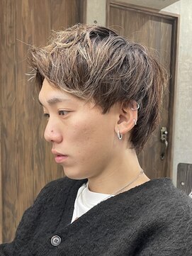 フイ 自由が丘(men's salon Hui) メンズ/アップバング/ツーブロックマッシュ/束感ショート波巻き