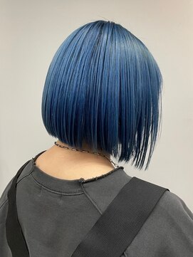 ヴヴ(Bub) blue color bob/切りっぱなしボブ ブルーカラー